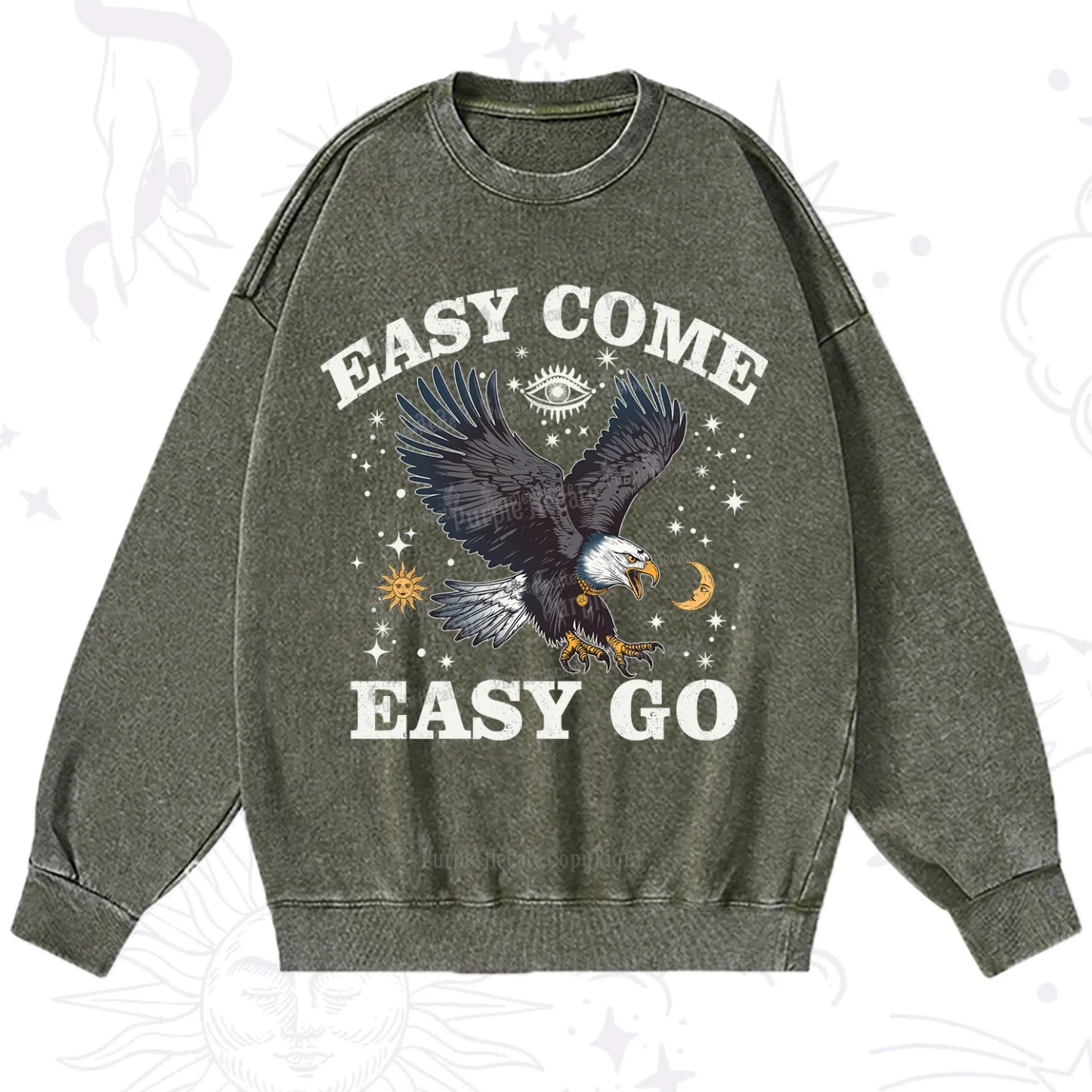 Purplehecate Easy Come Easy Go Washed Sweatshirt