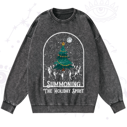 Purplehecate Christmas The Holiday Spirit Washed Sweatshirt