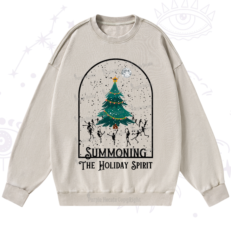Purplehecate Christmas The Holiday Spirit Washed Sweatshirt