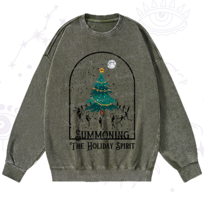 Purplehecate Christmas The Holiday Spirit Washed Sweatshirt