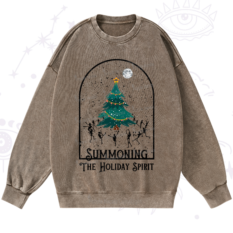 Purplehecate Christmas The Holiday Spirit Washed Sweatshirt