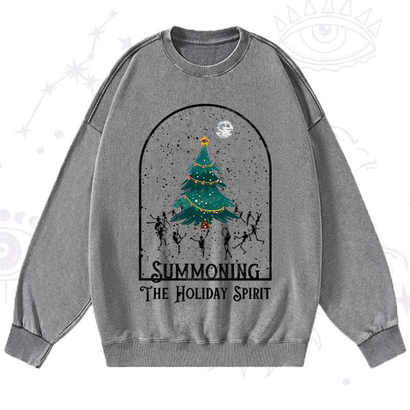 Purplehecate Christmas The Holiday Spirit Washed Sweatshirt