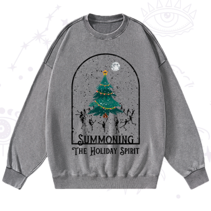 Purplehecate Christmas The Holiday Spirit Washed Sweatshirt