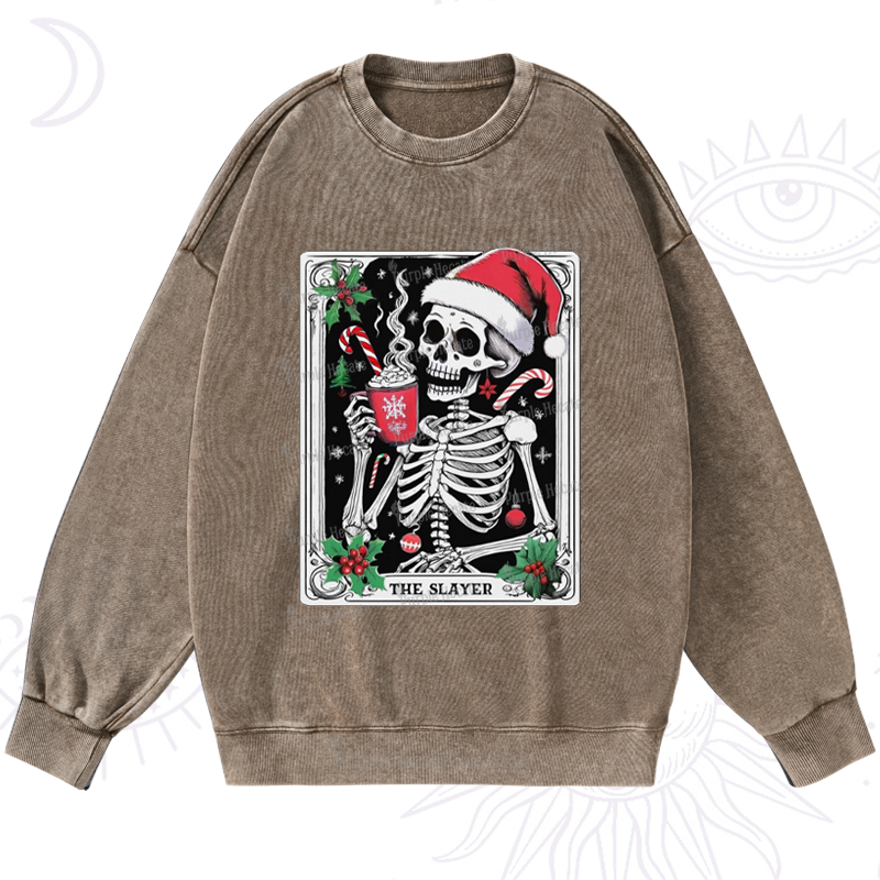Purplehecate Christmas The Slayer Washed Sweatshirt
