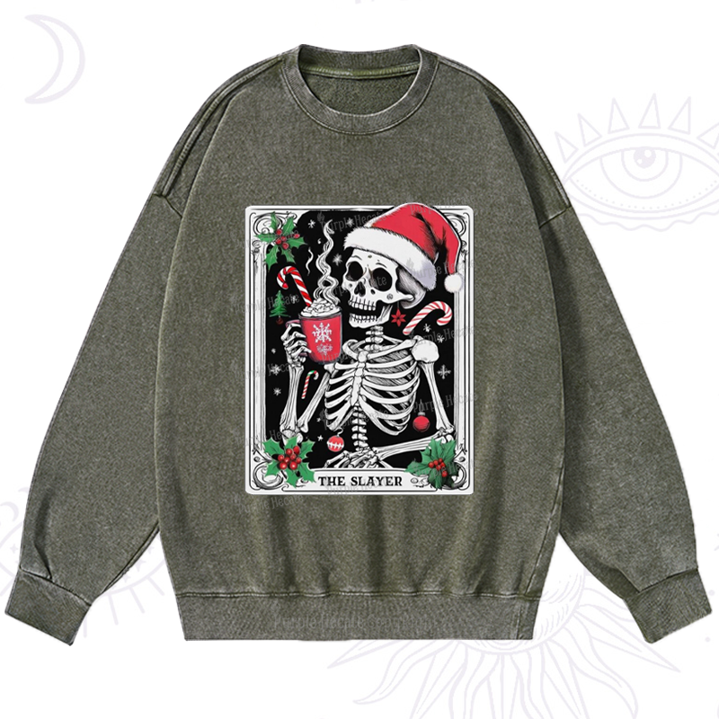 Purplehecate Christmas The Slayer Washed Sweatshirt