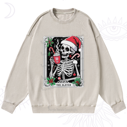 Purplehecate Christmas The Slayer Washed Sweatshirt