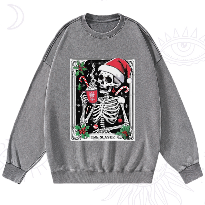 Purplehecate Christmas The Slayer Washed Sweatshirt