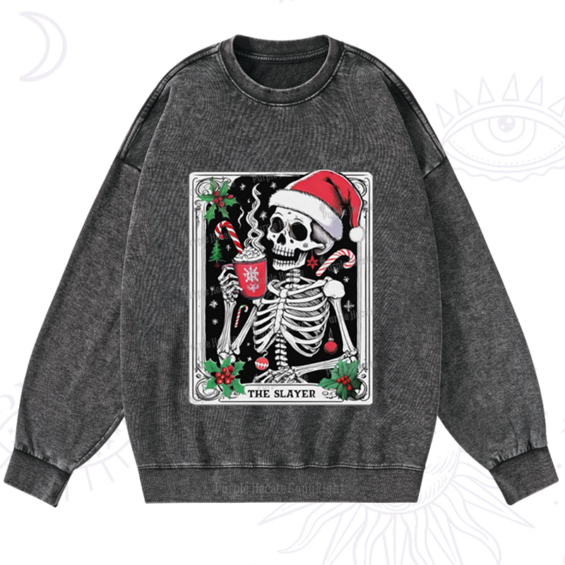 Purplehecate Christmas The Slayer Washed Sweatshirt