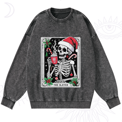 Purplehecate Christmas The Slayer Washed Sweatshirt