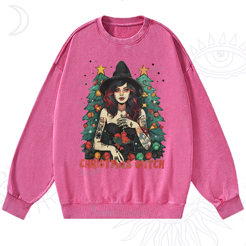 Purplehecate Christmas Witch Washed Sweatshirt