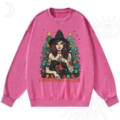 Purplehecate Christmas Witch Washed Sweatshirt