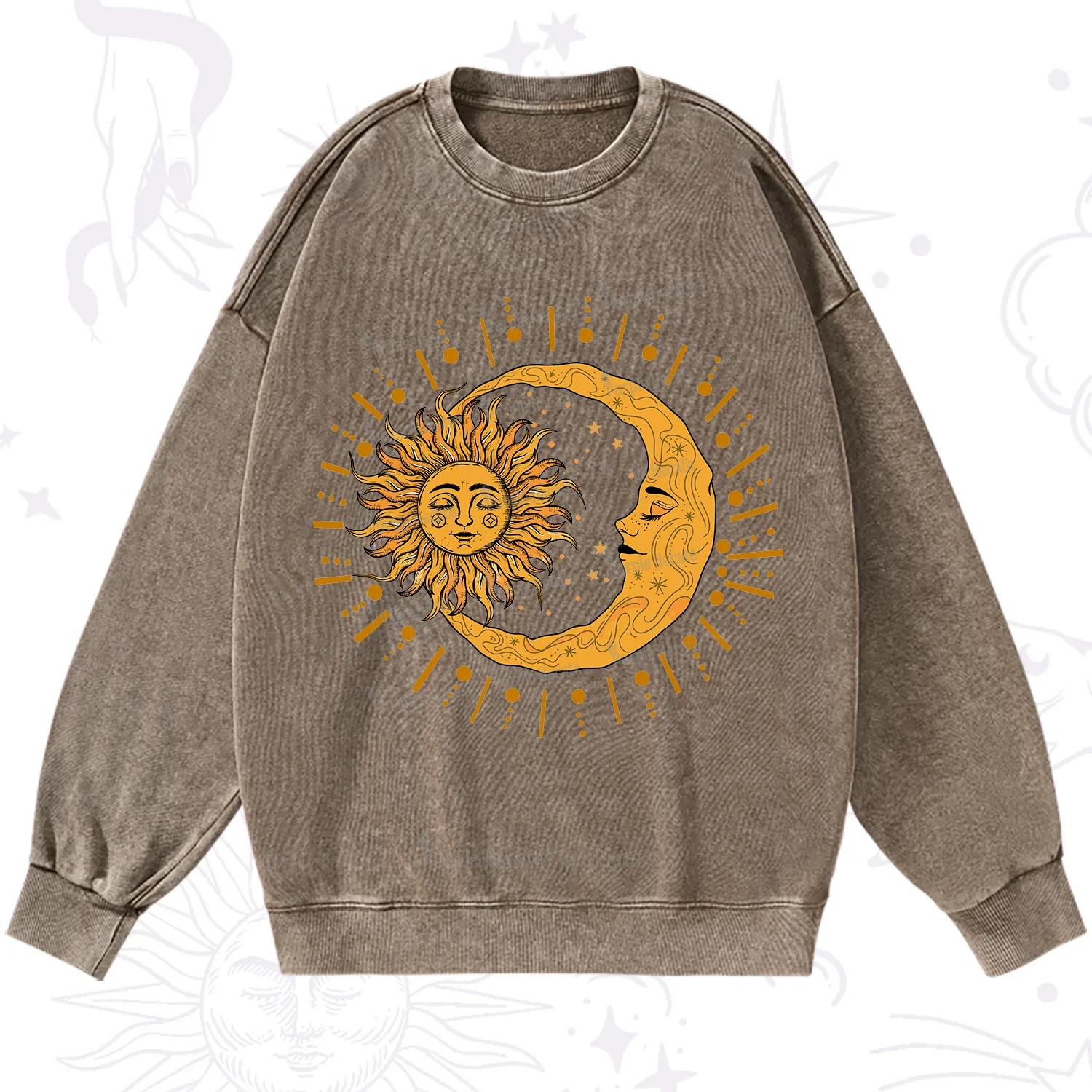 Purplehecate Solar & Lunar Spirit Washed Sweatshirt
