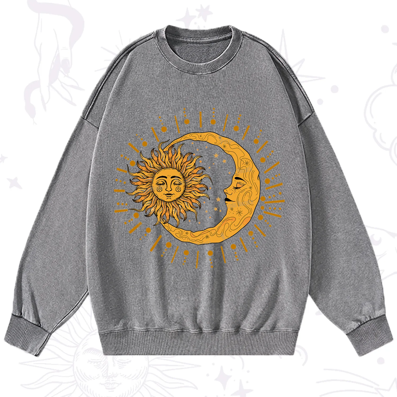 Purplehecate Solar & Lunar Spirit Washed Sweatshirt