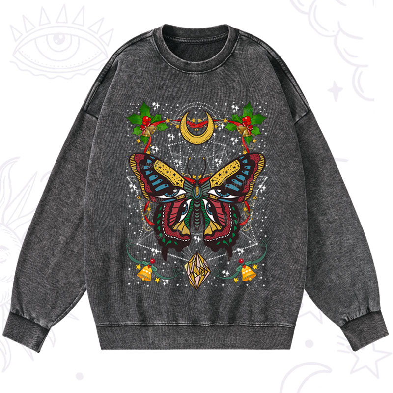 Purplehecate Christmas I Am Opening Washed Sweatshirt