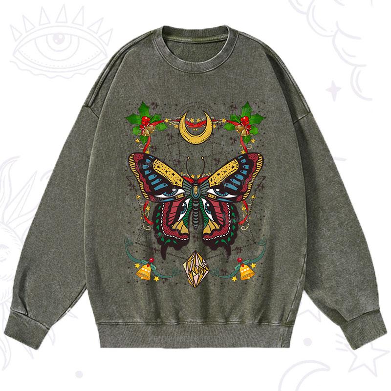 Purplehecate Christmas I Am Opening Washed Sweatshirt