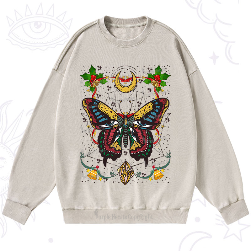 Purplehecate Christmas I Am Opening Washed Sweatshirt
