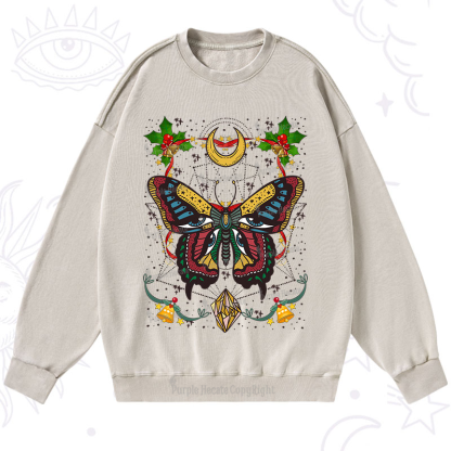 Purplehecate Christmas I Am Opening Washed Sweatshirt