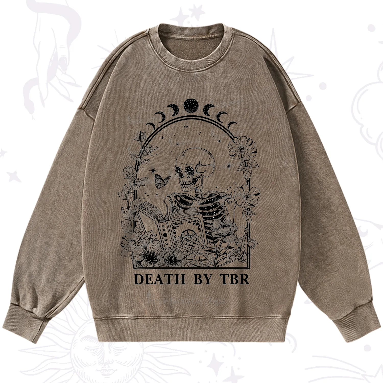 Purplehecate Death By TBR Washed Sweatshirt