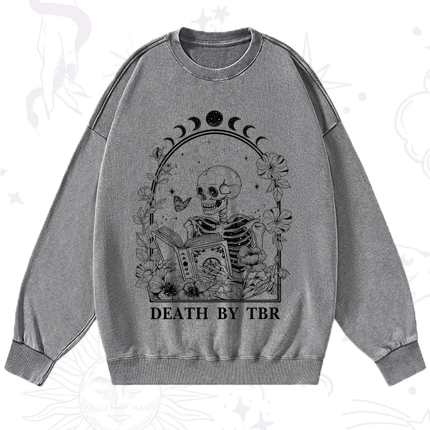 Purplehecate Death By TBR Washed Sweatshirt