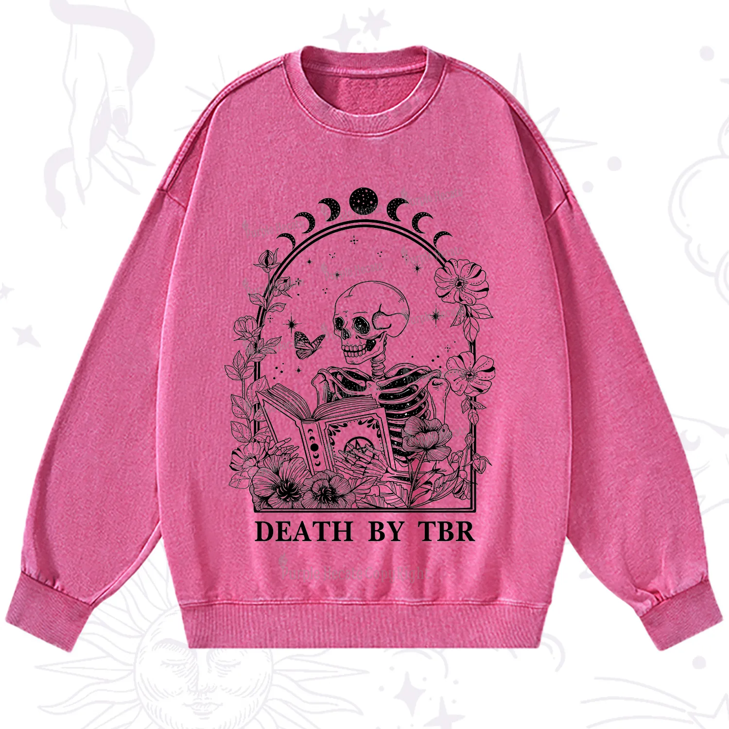 Purplehecate Death By TBR Washed Sweatshirt