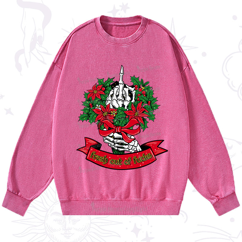 Purplehecate Christmas Fresh Out Of Fuck Washed Sweatshirt