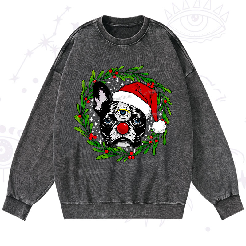 Purplehecate Christmas Celestial Canine Washed Sweatshirt