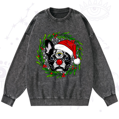 Purplehecate Christmas Celestial Canine Washed Sweatshirt