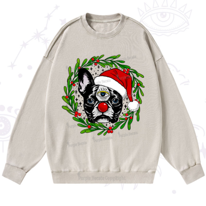 Purplehecate Christmas Celestial Canine Washed Sweatshirt