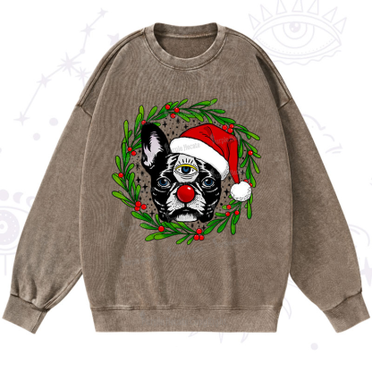 Purplehecate Christmas Celestial Canine Washed Sweatshirt