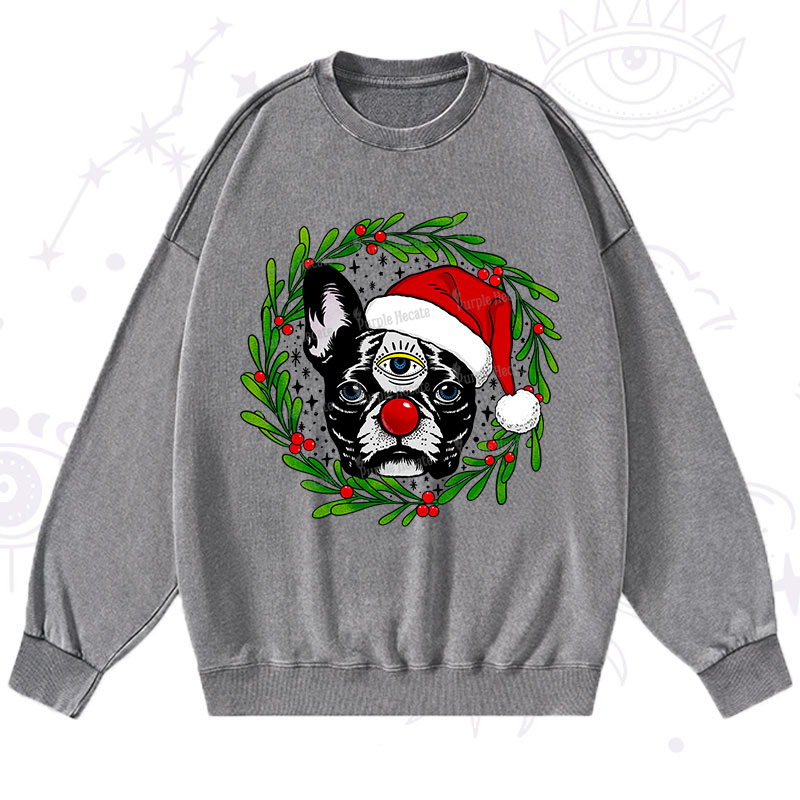 Purplehecate Christmas Celestial Canine Washed Sweatshirt