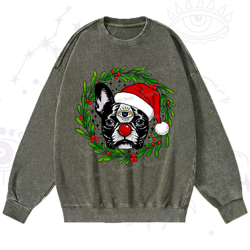 Purplehecate Christmas Celestial Canine Washed Sweatshirt