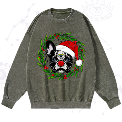 Purplehecate Christmas Celestial Canine Washed Sweatshirt