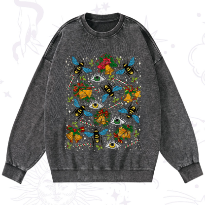 Purplehecate Christmas The Bee's Knees Washed Sweatshirt