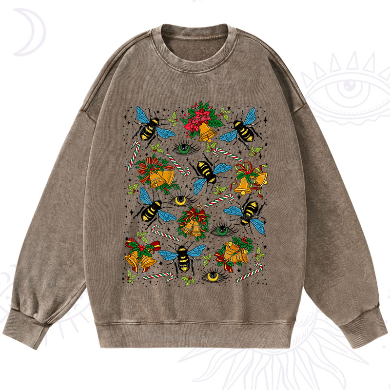 Purplehecate Christmas The Bee's Knees Washed Sweatshirt