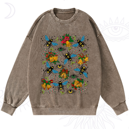 Purplehecate Christmas The Bee's Knees Washed Sweatshirt