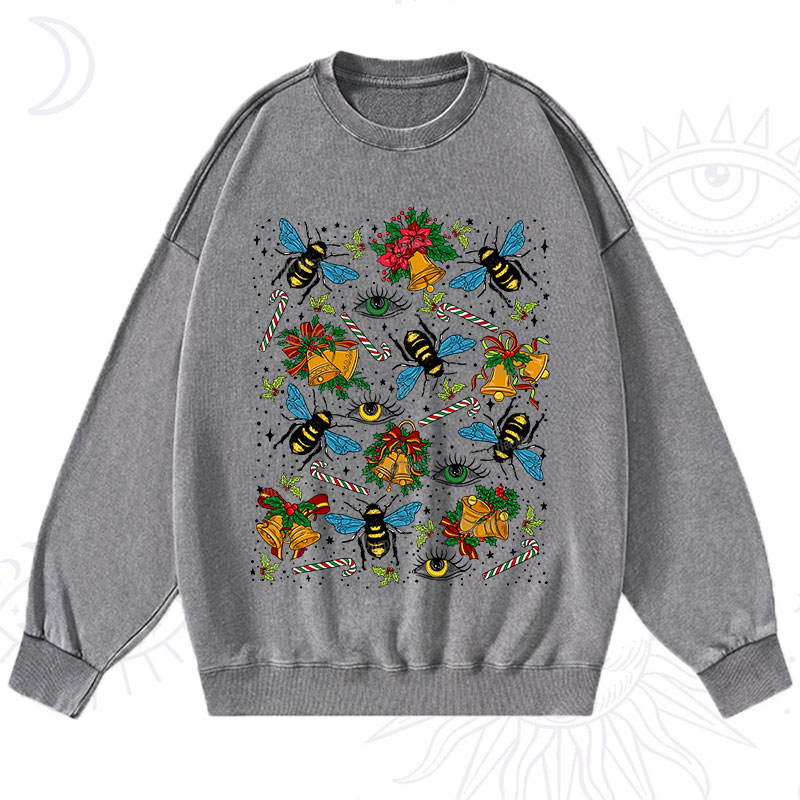 Purplehecate Christmas The Bee's Knees Washed Sweatshirt