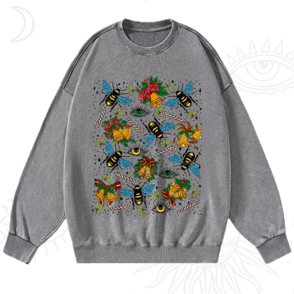 Purplehecate Christmas The Bee's Knees Washed Sweatshirt