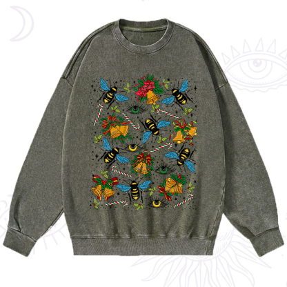 Purplehecate Christmas The Bee's Knees Washed Sweatshirt