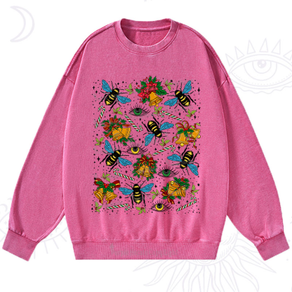 Purplehecate Christmas The Bee's Knees Washed Sweatshirt