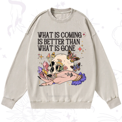 Purplehecate What Is Coming Is Better Than What Is Gone Washed Sweatshirt