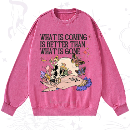 Purplehecate What Is Coming Is Better Than What Is Gone Washed Sweatshirt