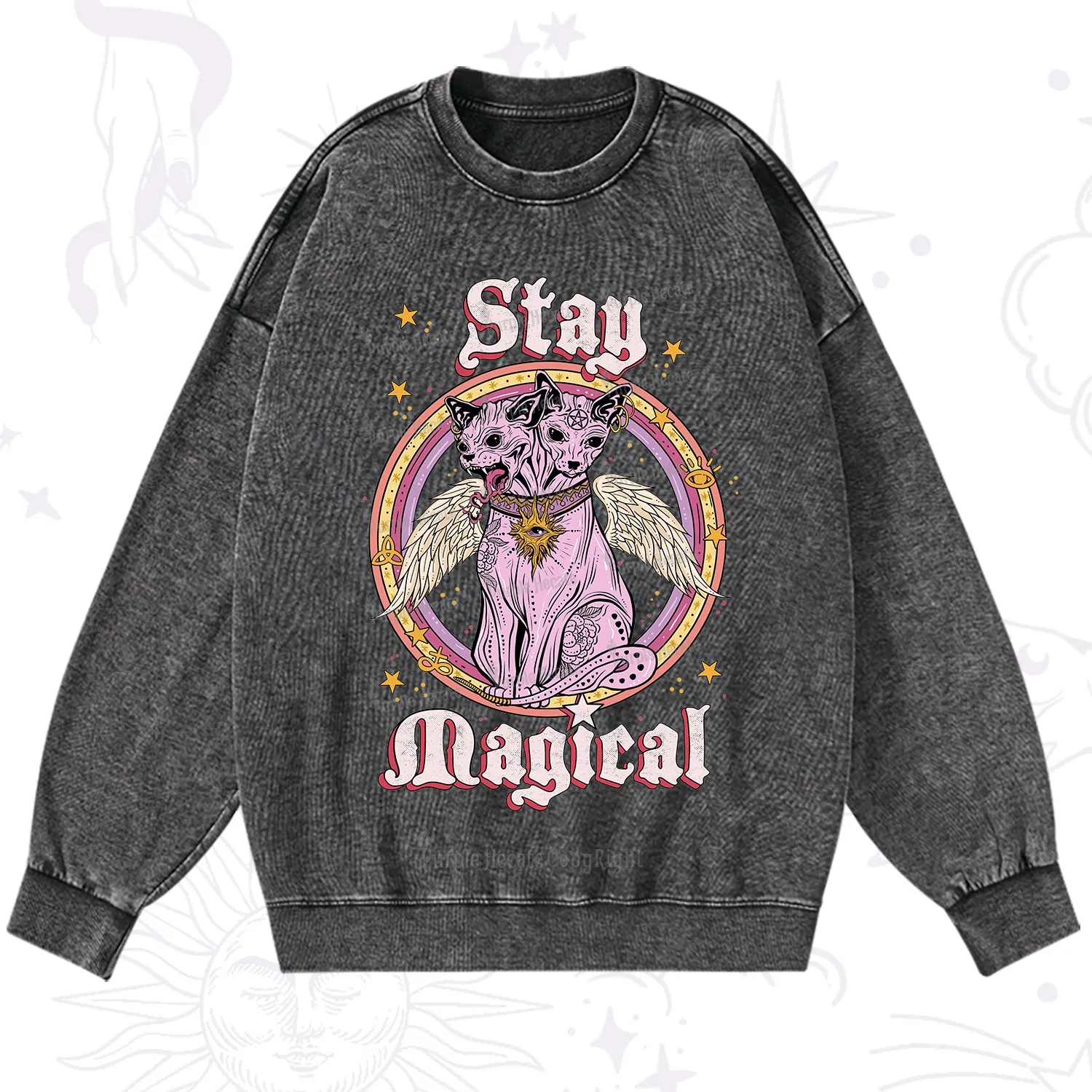 Purplehecate Stay Magical Washed Sweatshirt