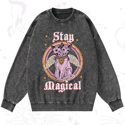 Purplehecate Stay Magical Washed Sweatshirt