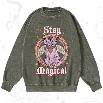 Purplehecate Stay Magical Washed Sweatshirt
