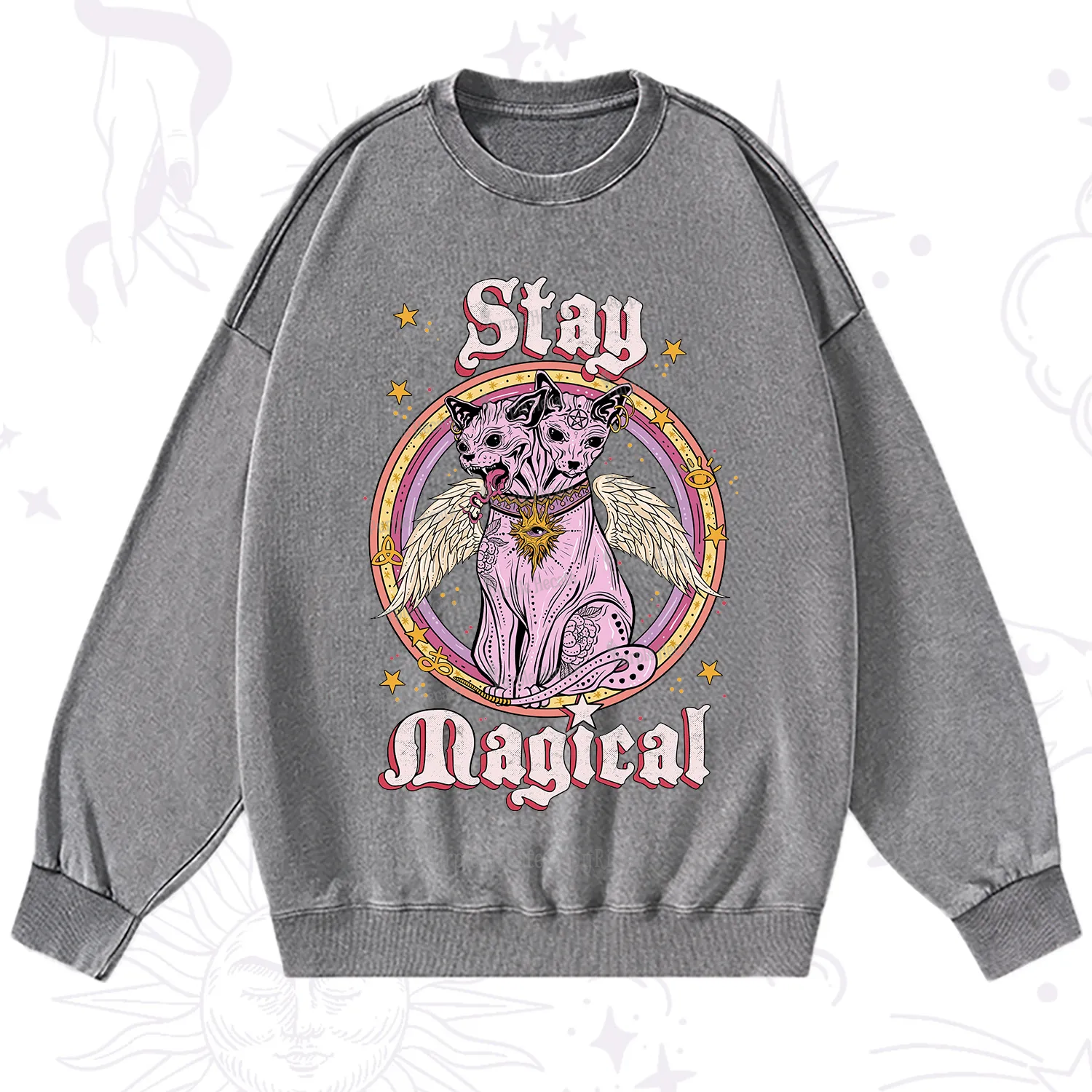 Purplehecate Stay Magical Washed Sweatshirt