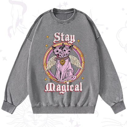 Purplehecate Stay Magical Washed Sweatshirt