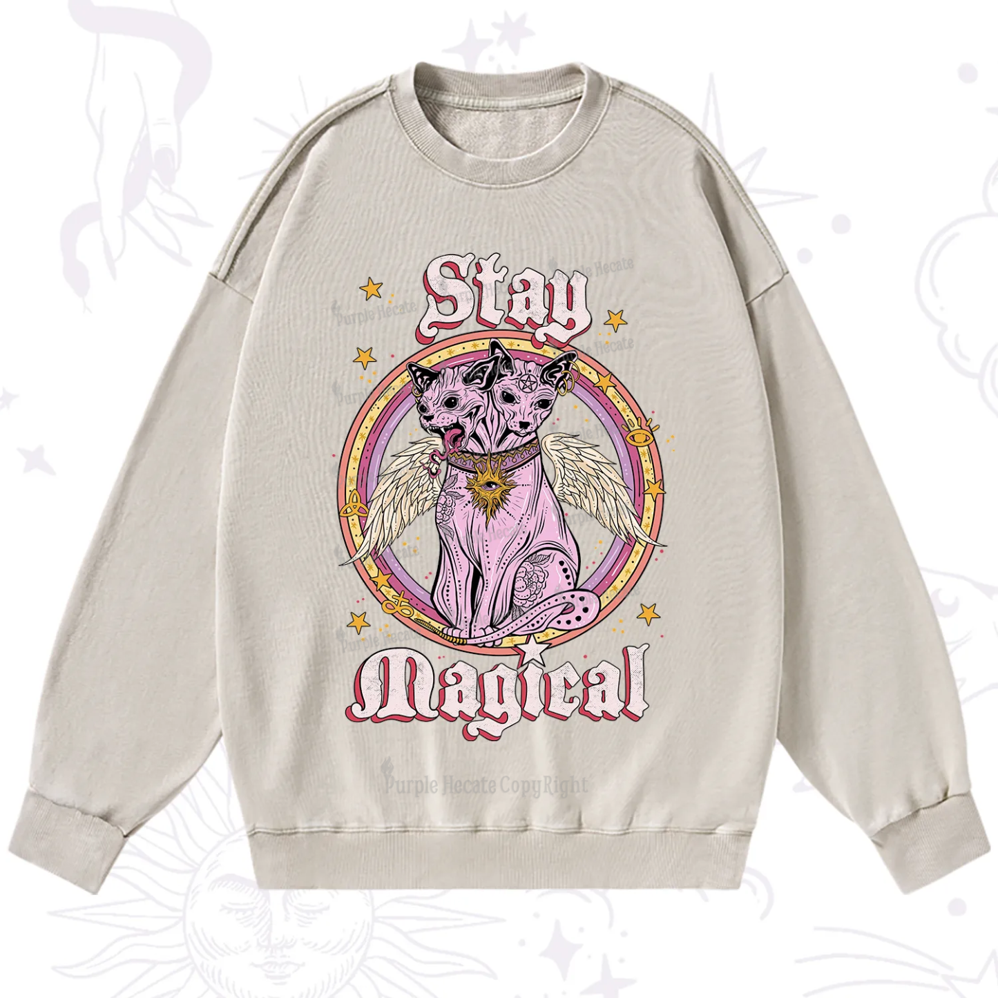 Purplehecate Stay Magical Washed Sweatshirt