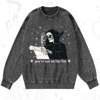 Purplehecate You're Not On The List Washed Sweatshirt