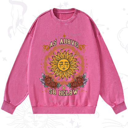 Purplehecate As Above So Below Washed Sweatshirt