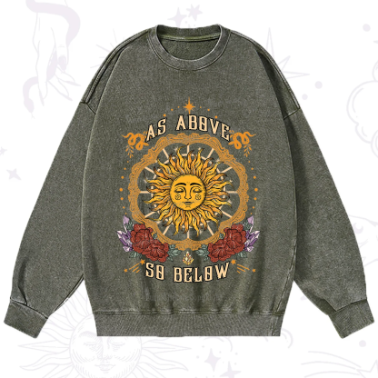 Purplehecate As Above So Below Washed Sweatshirt